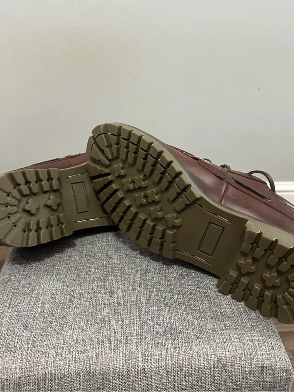 Samuel Windsor Men's Leather Lace-up Boat Deck Shoes Size 10.5